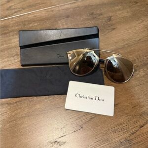 Christian Dior Gold Sunglasses